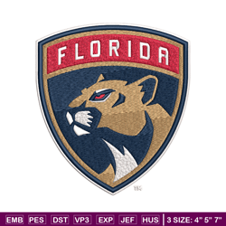 florida panthers logo embroidery, nhl embroidery, sport embroidery, logo embroidery, nhl embroidery design