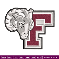 fordham rams embroidery design, fordham rams embroidery, logo sport, sport embroidery, ncaa embroidery.