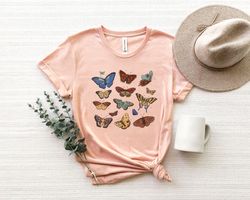 vintage butterfly collage shirt png, butterfly lover tee, papillion shirt png, graphic tee, vintage t-shirt png, insect