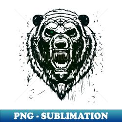 angry grizzly bear - decorative sublimation png file - unlock vibrant sublimation designs