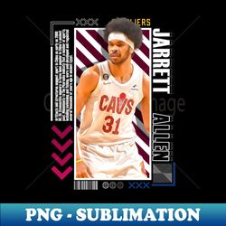 jarrett allen basketball paper poster cavaliers 9 - decorative sublimation png file - perfect for personalization