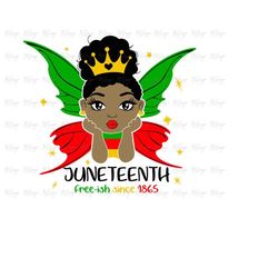 juneteenth svg little black girl - afro girl t shirt design for kids, toddlers, girls - free-ish since 1865 cutting file