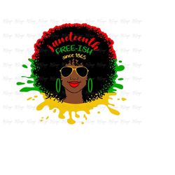 african american woman head svg - juneteenth svg free-ish since 1865 t shirt design for celebrating black history - best