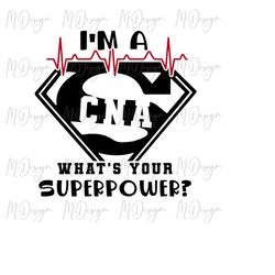 cna superhero svg t shirt design for nurses, medical school graduate - cutting file for vinyl, iron on, sublimation dtg