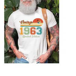 retro 60th birthday shirt, vintage 1963 shirt, retro 1963 shirt, 60th birthday gift for women, 60th birthday shirt men g