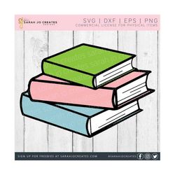 book stack svg - books svg - book clipart - reading svg - stack of books svg - reading books svg - book svg