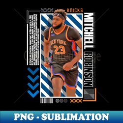 mitchell robinson basketball paper poster knicks 9 - aesthetic sublimation digital file - stunning sublimation graphics