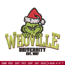 grinch whoville embroidery design, grinch christmas embroidery, grinch design, embroidery file, digital download.