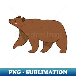 cute grizzly bear - decorative sublimation png file - stunning sublimation graphics