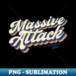 massive attack - mezzanine  retro layered 90s - png transparent sublimation file - defying the norms