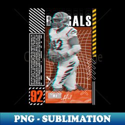 bj hill football design poster bengals - instant png sublimation download - spice up your sublimation projects