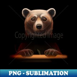 cute grizzly bear drawing - png transparent sublimation file - create with confidence