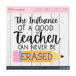 the influence of a good teacher can never be erased svg - teacher svg - teaching svg - school teacher svg - school svg - teach svg