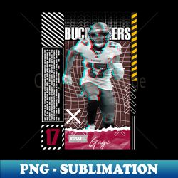 russell gage football design poster buccaneers - png transparent sublimation file - unleash your creativity