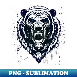 angry grizzly bear - decorative sublimation png file - instantly transform your sublimation projects