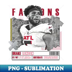 drake london football paper poster falcons 10 - stylish sublimation digital download - bring your designs to life