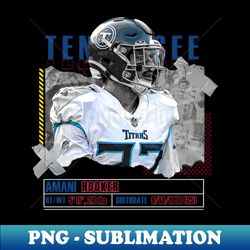 amani hooker football paper poster titans 10 - special edition sublimation png file - perfect for personalization