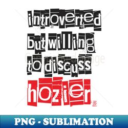 introverted  music-hozier - vintage sublimation png download - bold & eye-catching