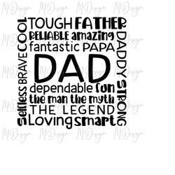 dad typography svg fathers day svg for cricut, silhouette, vinyl cutting, stencil, diy t shirt gift for dad - instant di