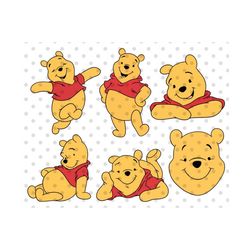 6pcs, layered, honey bear svg bundle