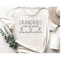 grandkids make life great t shirt design - grandkids svg digital file personalized with names - great gift idea for gran