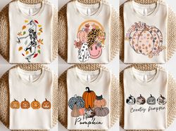 trendy retro fall bundle, retro fall png, retro halloween png, groovy sublimation png