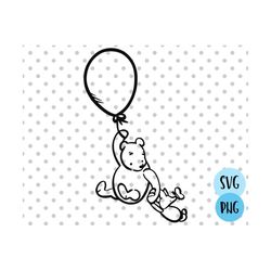 honey bear svg, bear svg, honey svg, balloon bear svg