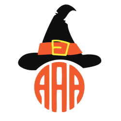 halloween witch monogram svg, witch hat svg, halloween svg, monogram svg, monogram clipart, witch hat svg, cricut