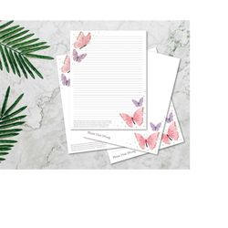 jw letter writing template - pdf printable stationery jw paper with butterflies - download for hand written letters - be