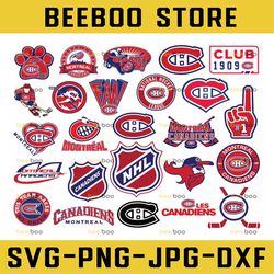 25 files montreal canadiens bundle svg, canadiens svg, nhl svg, nhl svg, hockey cricut, download   cut file, clipart