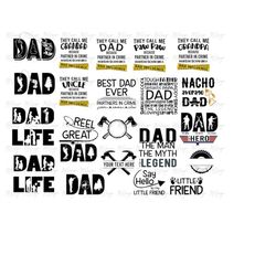 fathers day svg bundle cutting files for cricut, silhouette, glowforge - dad quotes and sayings for celebrating fathers