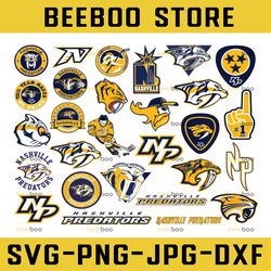 28 files nashville predators bundle svg, nashville svg, predators svg, nhl svg, nhl svg, hockey logo svg, cut files