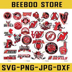 30 files new jersey devils bundle svg, devils svg, nhl svg, nhl svg, hockey cricut,download,cut file, clipart  cricut