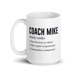 personalized coach mug, personalized coach gift, coach coffee mug