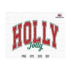 Holly Jolly Svg, Merry Christmas Svg, Retro Christmas Svg, Christmas Shirt Svg, Varsity Xmas Svg, Trendy Xmas Svg, Christmas Vibes Svg