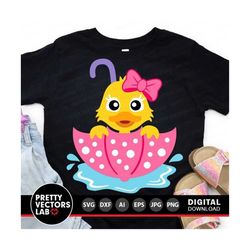 duck svg, duck with umbrella cut file, spring svg, dxf, eps, png, girls svg, kids shirt design, baby clipart, sublimatio