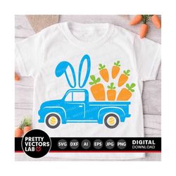 easter truck svg, easter cut files, carrot truck svg dxf eps png, boy easter svg, kids shirt design, baby, old truck svg