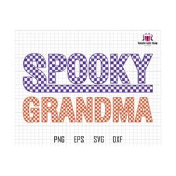 checkered spooky grandma svg, halloween sublimation design, mini sublimation, spooky season svg, mommy and me svg, kids halloween svg