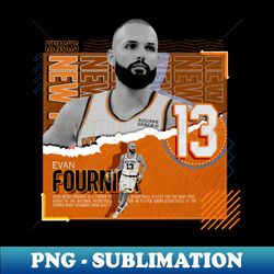 evan fournier basketball paper poster knicks - aesthetic sublimation digital file - bold & eye-catching