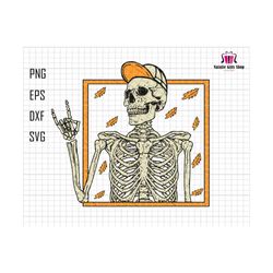 trendy halloween svg, funny halloween svg, funny skeleton svg, halloween shirt svg, spooky skeleton svg, fall vibes, skeleton hand sign svg