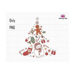 merry christmas png, trendy christmas png, christmas shirt, retro christmas, christmas tree png, gingerbread png, snowman png, sublimation