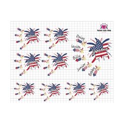 personalized 4th of july grandma png file, star firework png, patriotic grandma with kid names png, american flag png, digital download