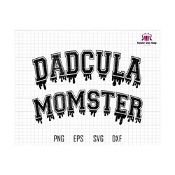 momster dadcula svg, halloween couples svg, halloween parents svg, dad life svg, fathers day svg, mothers day svg, funny halloween, varsity