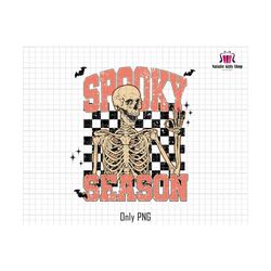 spooky season png, halloween sublimation png, trendy halloween png, fall vibes png, skeleton checkered, spooky png, funny halloween png