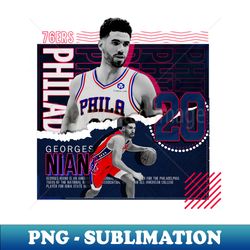 georges niang basketball paper poster 76ers - exclusive png sublimation download - fashionable and fearless