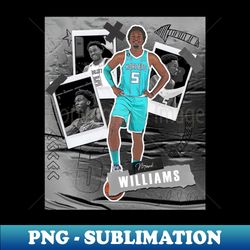 mark williams basketball paper poster hornets 5 - png sublimation digital download - unleash your creativity