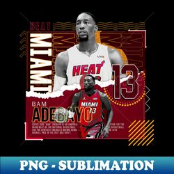 bam adebayo  basketball paper poster heat - digital sublimation download file - create with confidence