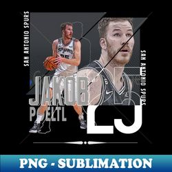 jakob poelt basketball paper poster spurs 4 - trendy sublimation digital download - perfect for personalization