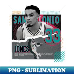 tre jones basketball paper poster spurs - artistic sublimation digital file - defying the norms