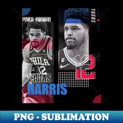 tobias harris basketball paper poster 76ers 7 - modern sublimation png file - revolutionize your designs